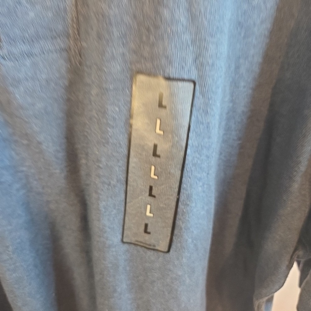 Basic Editions Tshirt Mens L Short Sleeve Blue Pullover With Pocket New - Picture 4 of 5
